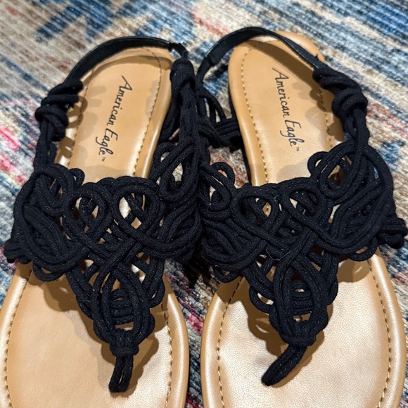 Never Worn - American Eagle Outfitters Black Sandals - Picture 4 of 4